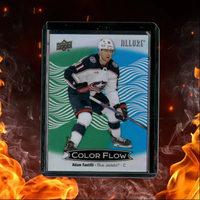 2024-25 Upper Deck Allure Adam Fantilli Color Flow Green Blue #CFL-1