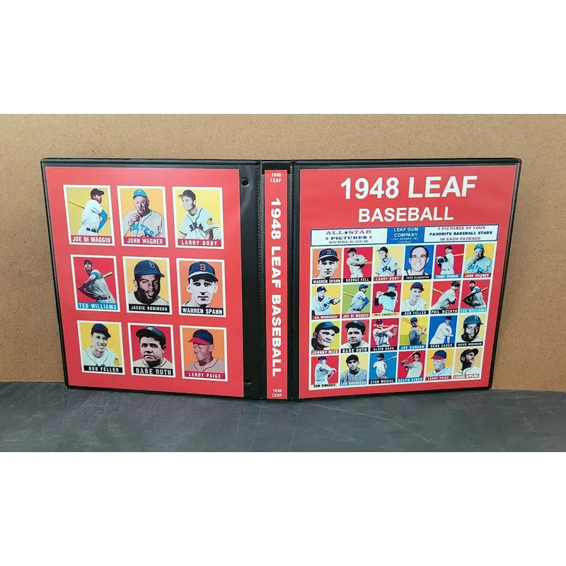 1948 Leaf Baseball Cards Custom Made Album Binder Inserts 3 Sizes - 3445
