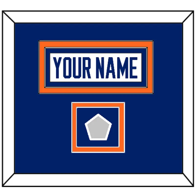 Edmonton Nameplate & Stanley Cup Champions Patch - Home White (1981-1994) - Double Mat 3