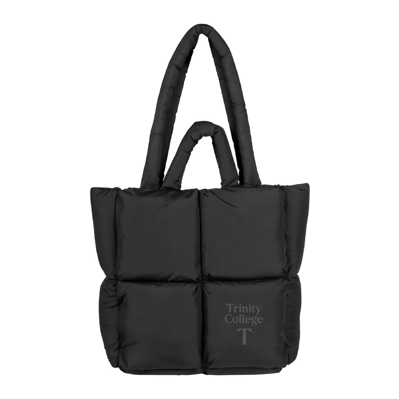 Trinity College Black Puff Tote