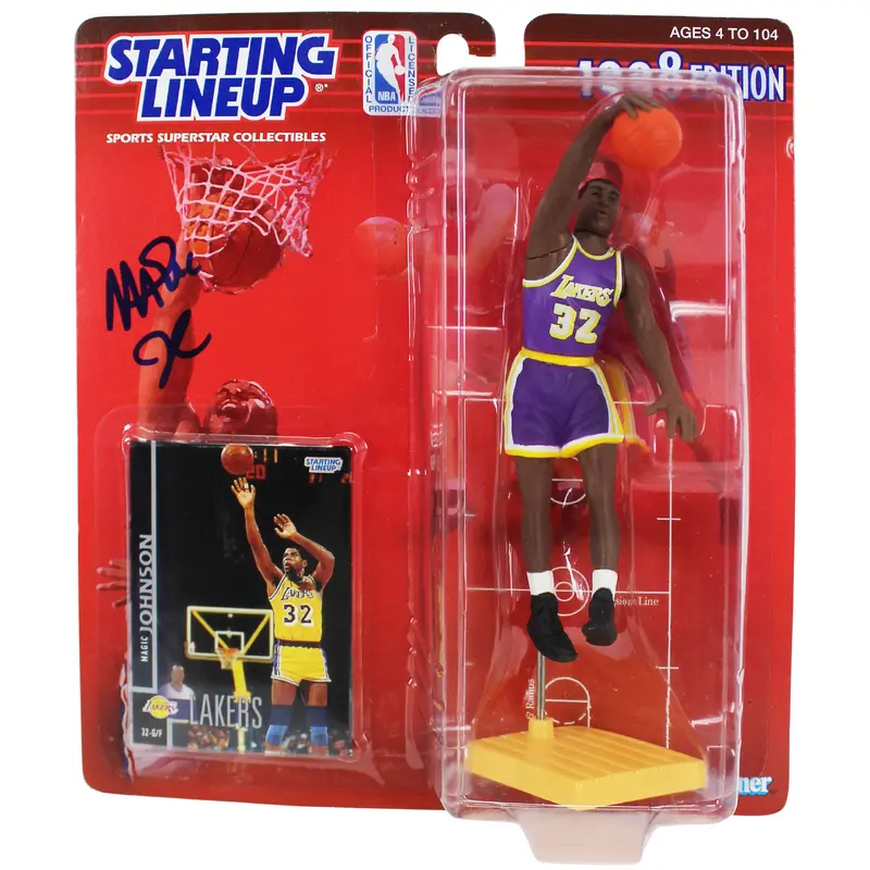 Lakers Magic Johnson Authentic Signed 1998 Starting Lineup BAS Witness #MJ14930