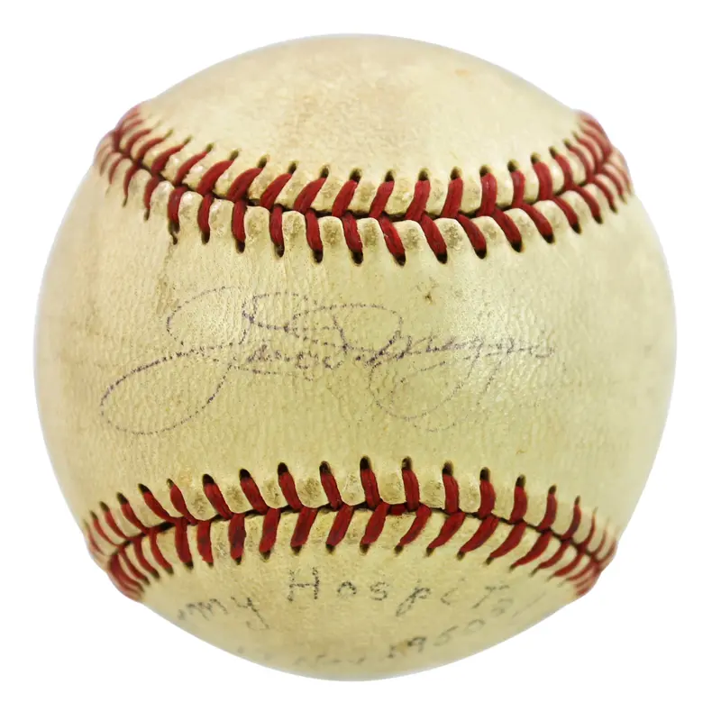 Yankees Joe DiMaggio Authentic Signed Official Reach Baseball BAS #A86806