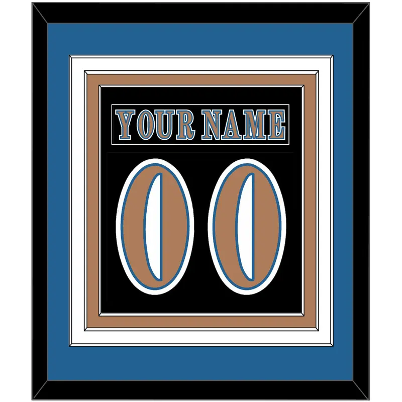 Washington Nameplate & Number (Back) Combined - Road Black (1997-2007) - Triple Mat 2