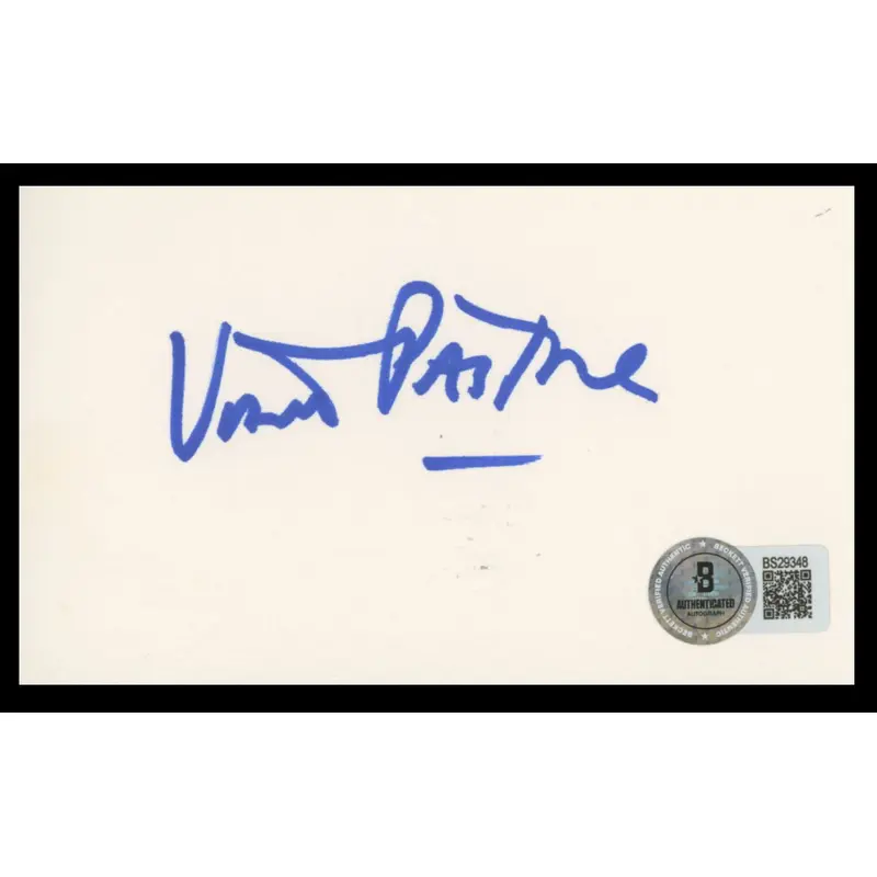 Vincent Pastore The Sopranos Authentic Signed 3x5 Index Card BAS #BS29348