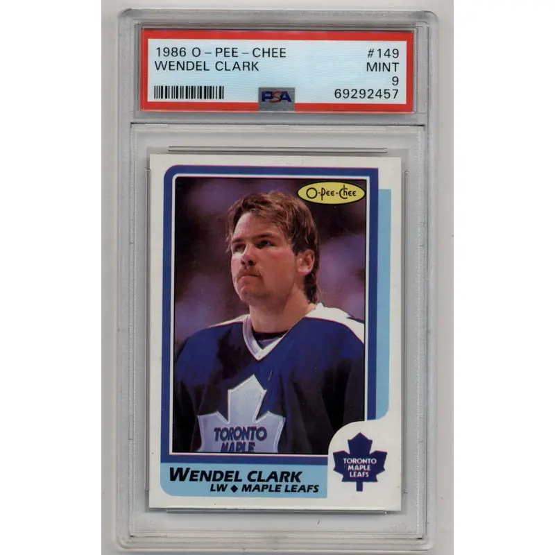 Wendel Clark 1986-87 O-Pee-Chee #149 PSA 9
