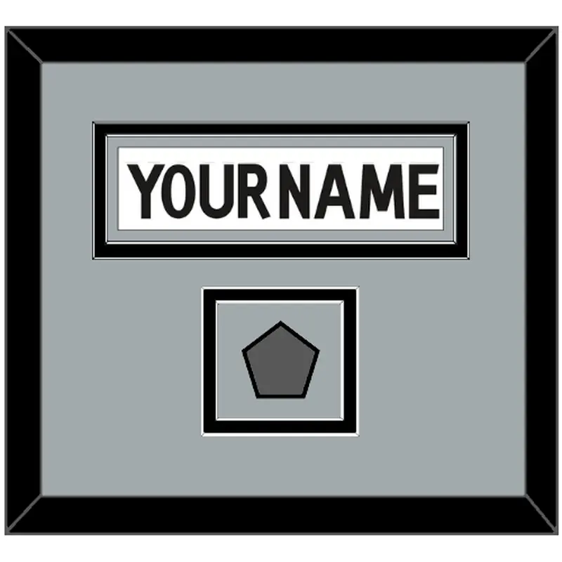 Los Angeles Nameplate & Stanley Cup Champions Patch - Road White (2011-2017) - Double Mat 2