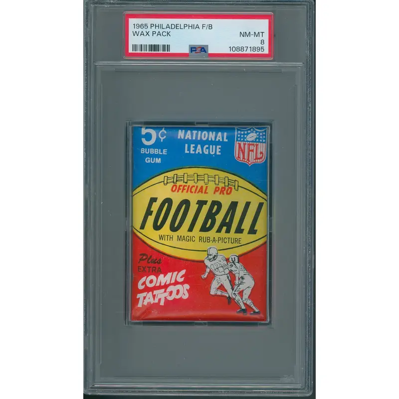 1965 Philadelphia Football Unopened Wax Pack PSA 8 *1895