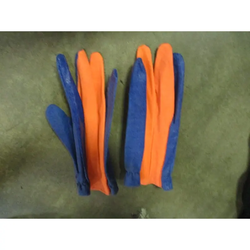 Used Purple and Orange Dive Gloves