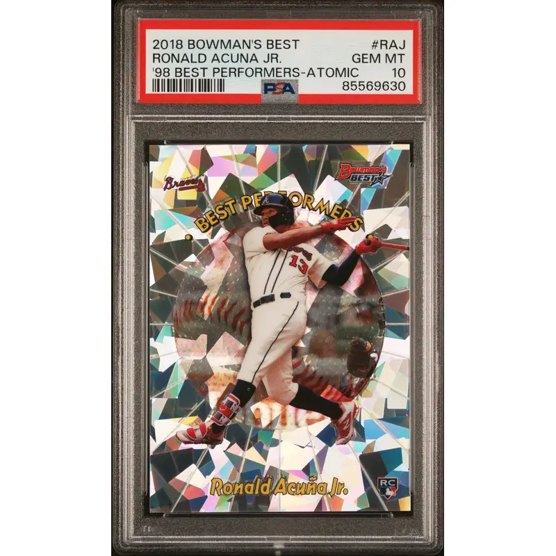 Ronald Acuna Jr. 2018 Bowmans Best Performers Atomic Refractor PSA 10 Gem Mint