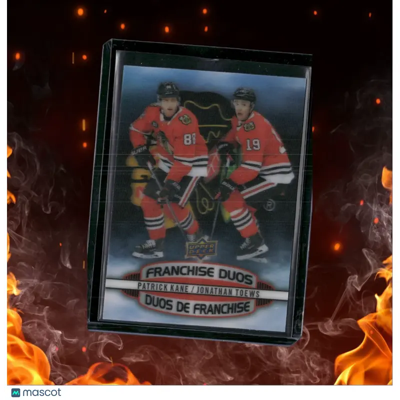 2019-20 Upper Deck Tim Hortons Patrick Kane / Jonathan Toews Franchise Duos 3D