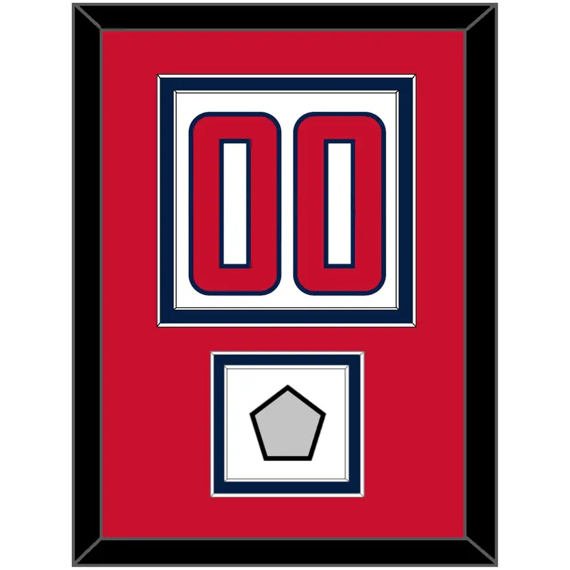 Washington Number (Back) & Stanley Cup Champions Patch - Road White - Double Mat 3