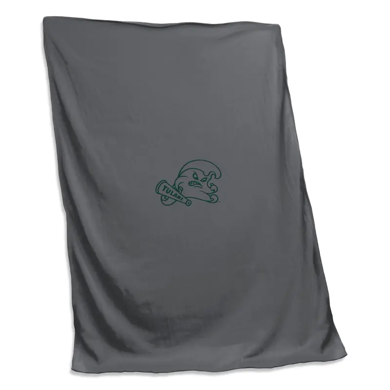 Tulane Charcoal Sweatshirt Blanket (Screened)