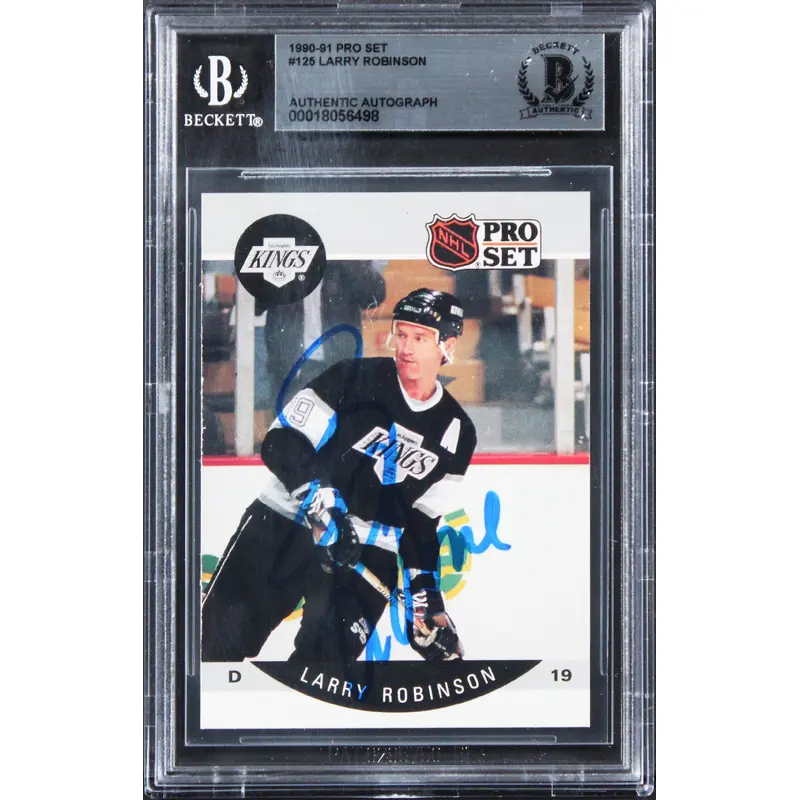 Kings Larry Robinson Authentic Signed 1990 Pro Set #125 Card BAS Slabbed
