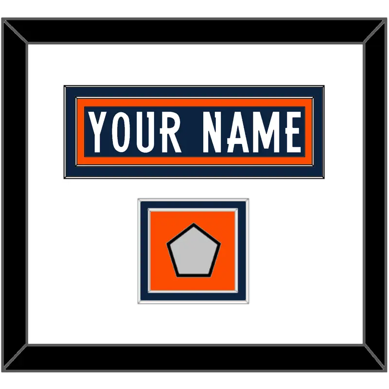 Denver Nameplate & Super Bowl Jersey Patch - Home Blue (1997-2011) - Double Mat 1