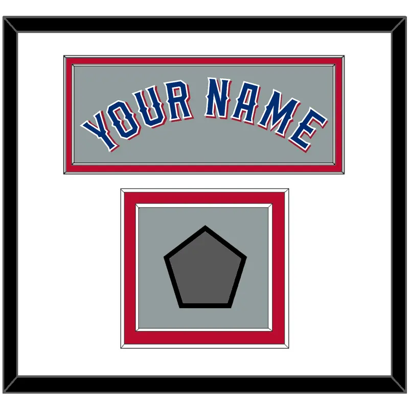 Texas Name & World Series Champions Patch - Road Gray (2020-2023) - Double Mat 2