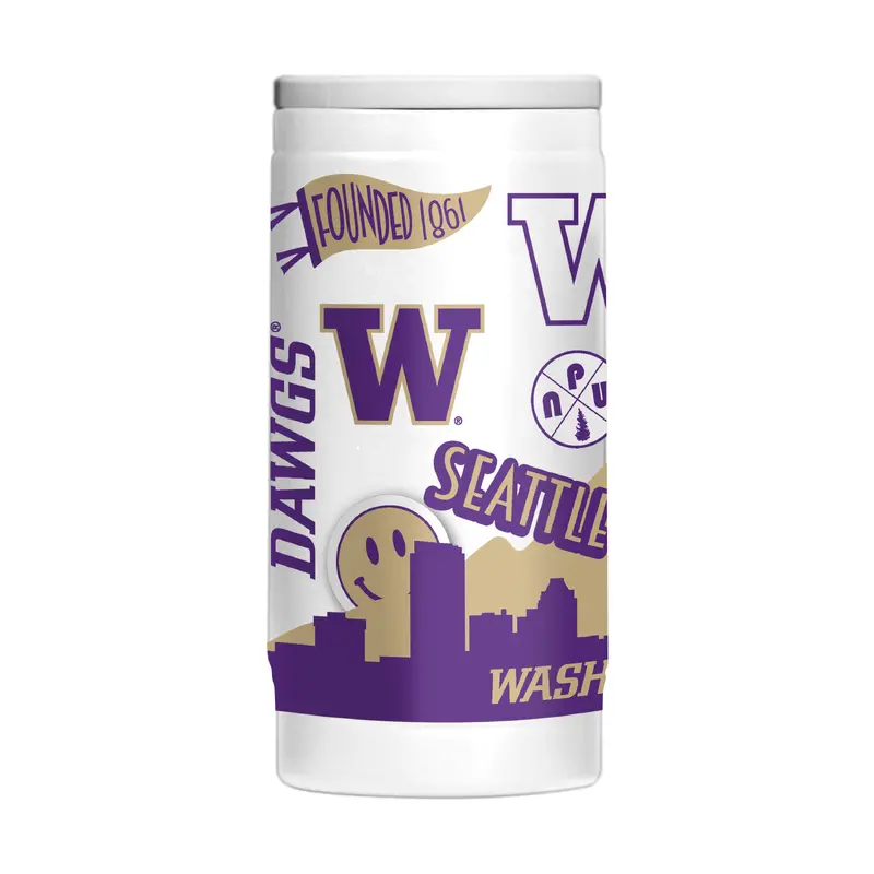 Washington 12oz Native Powdercoat SlimCan Coolie