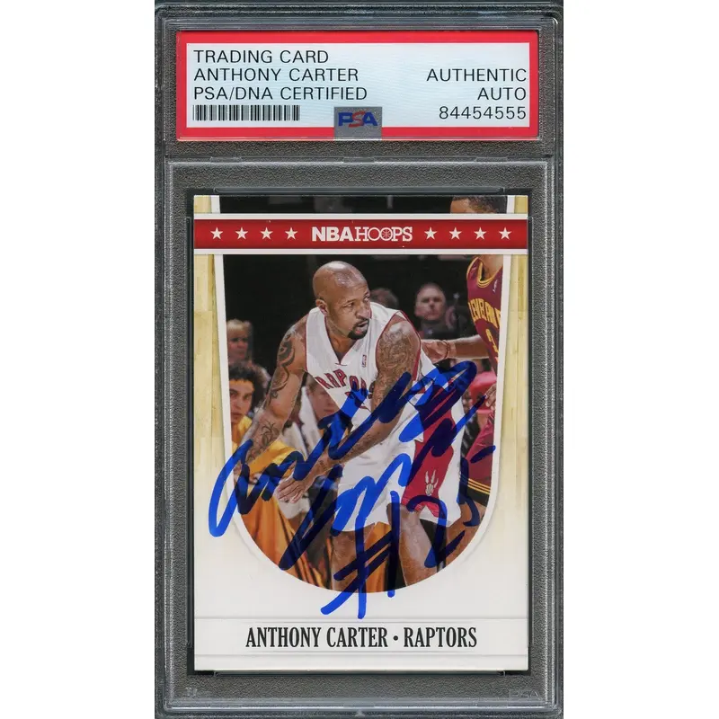 2011-12 NBA Hoops #163 Anthony Carter Signed Card AUTO PSA Slabbed Raptors