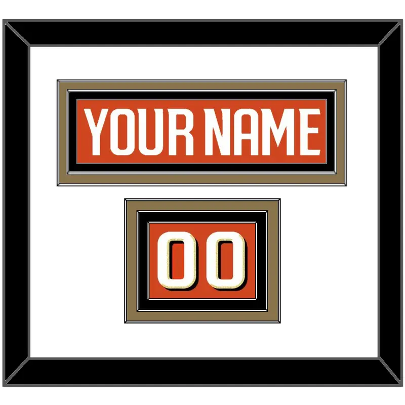 Anaheim Nameplate & Number (Shoulder) - Home Orange - Triple Mat 1