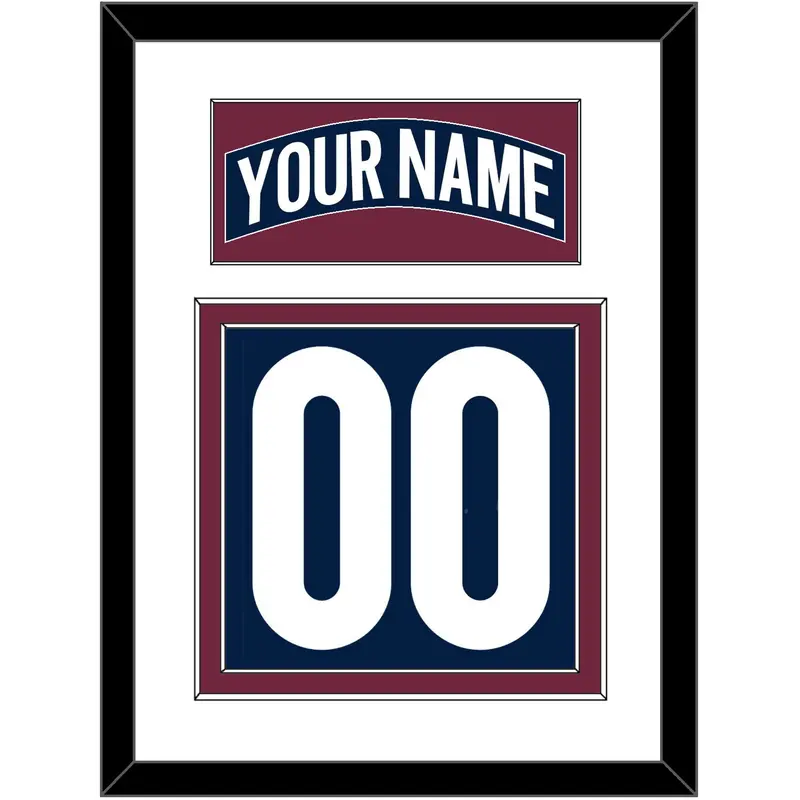 Colorado Nameplate & Number (Back) - Alternate Navy - Double Mat 1