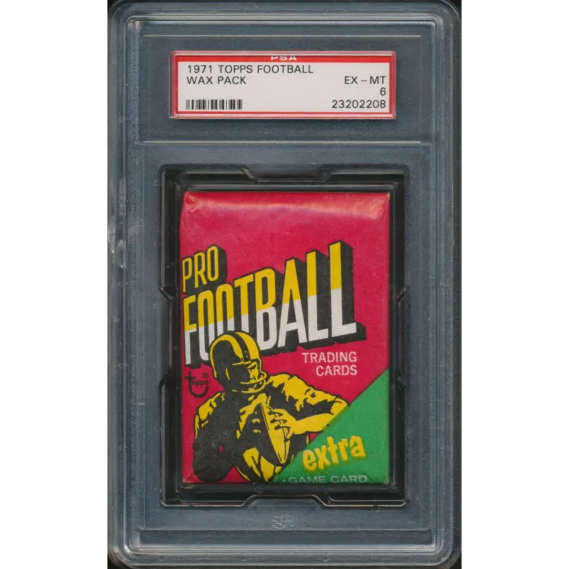 1971 Topps Football Unopened Wax Pack PSA 6