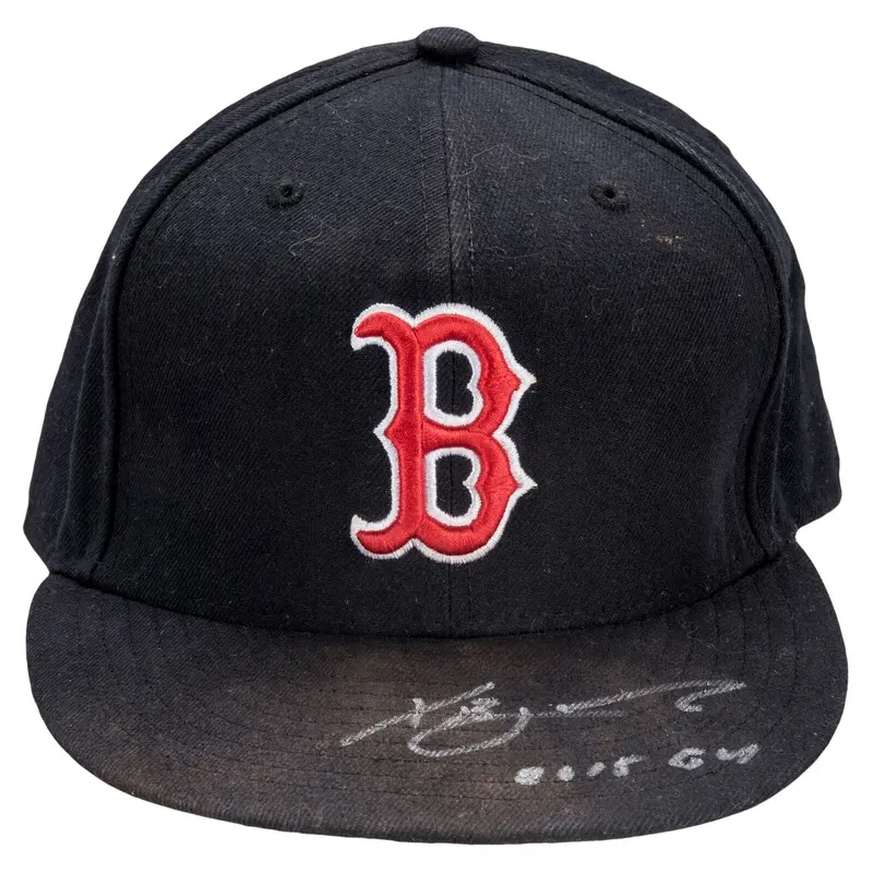 2015 Xander Bogaerts Game Used & Signed Boston Red Sox Hat Cap JSA COA Heavy Use