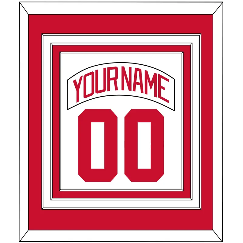 Detroit Nameplate & Number (Back) Combined - Road White (2007-2017) - Triple Mat 1