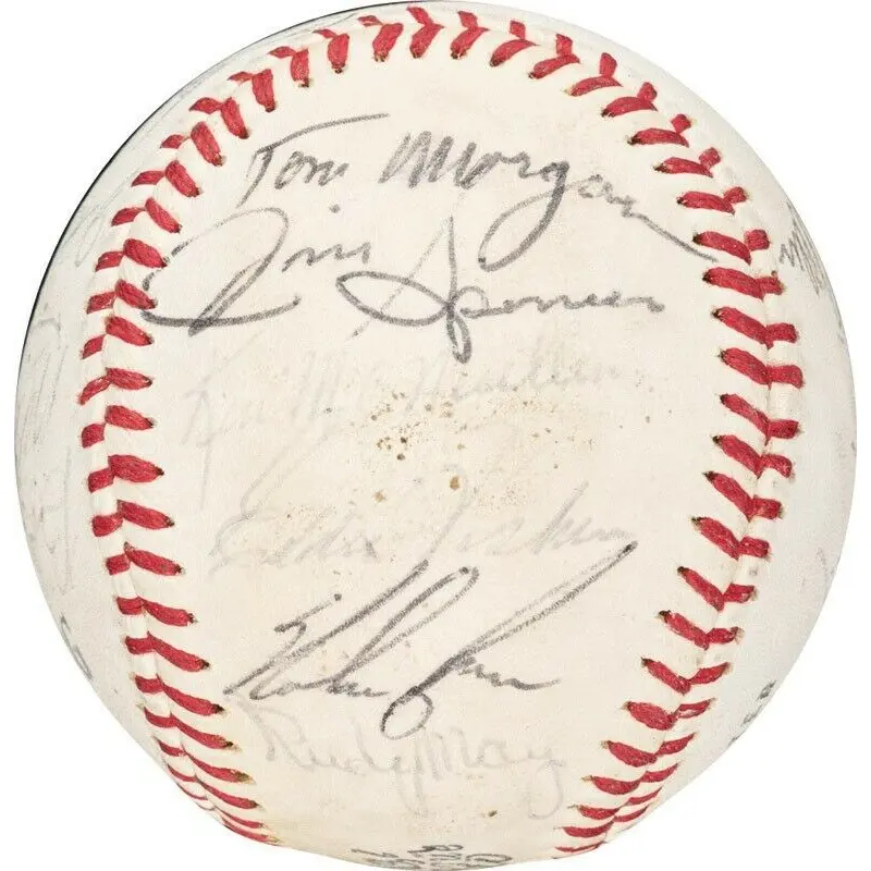 1972 California Angels Team Signed Baseball With Nolan Ryan JSA COA