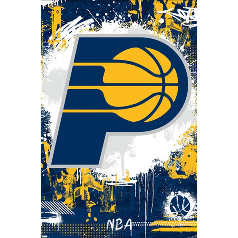 Indiana Pacers Official NBA Basketball Team Logo Poster - Costacos 2023
