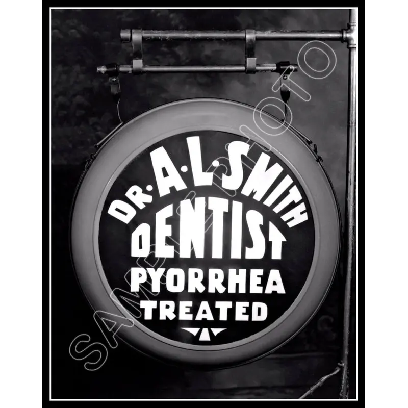 1935 Dentist Office Sign 11X14 Photo - 2329