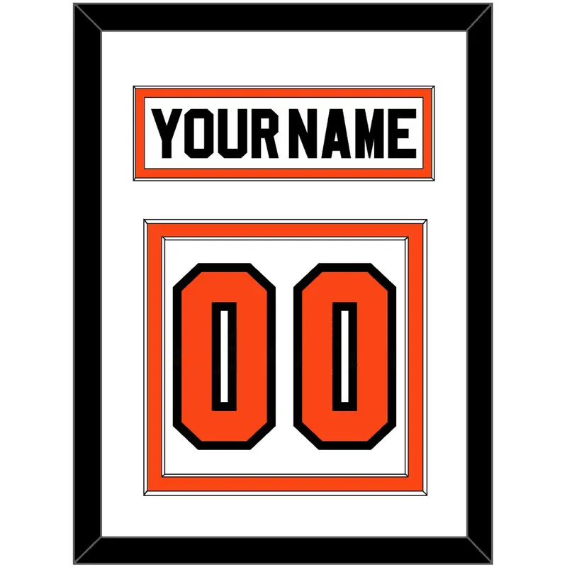 Philadelphia Nameplate & Number (Back) - Home White (1983-2007) - Double Mat 1