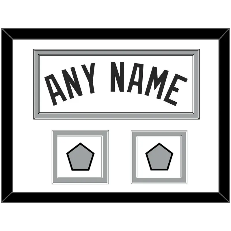 San Antonio Name With 2 Finals Patches - Home White (2002-2017) - Double Mat 1