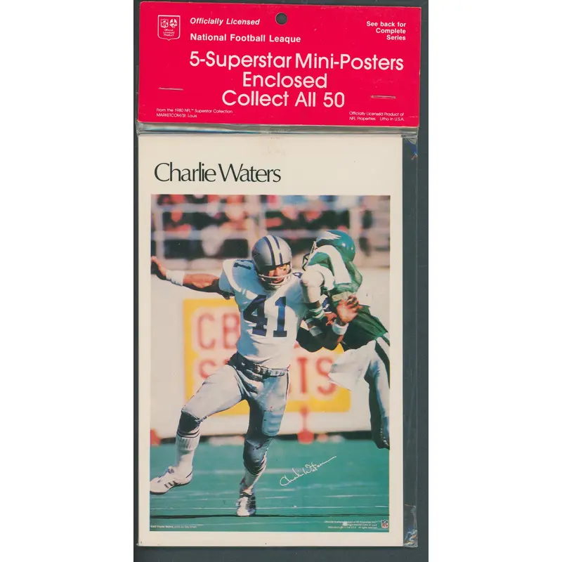 1980 Marketcom Football 5x8 Mini Posters Unopened Pack