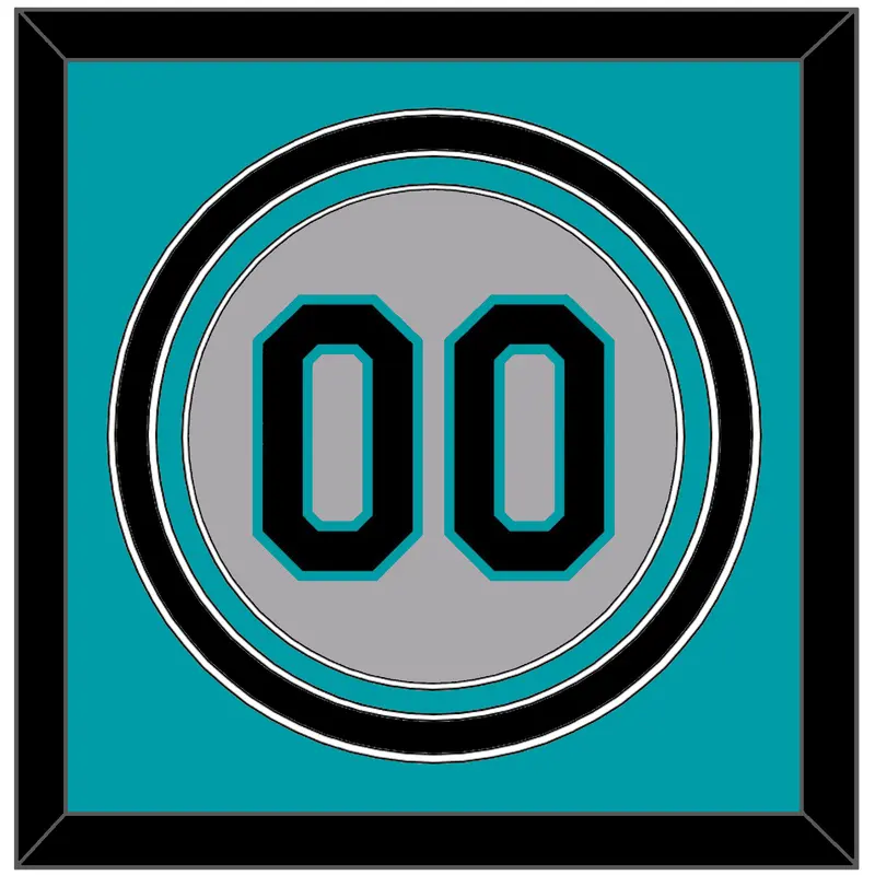 Florida Number - Road Gray (1993-2002) - Triple Mat 2