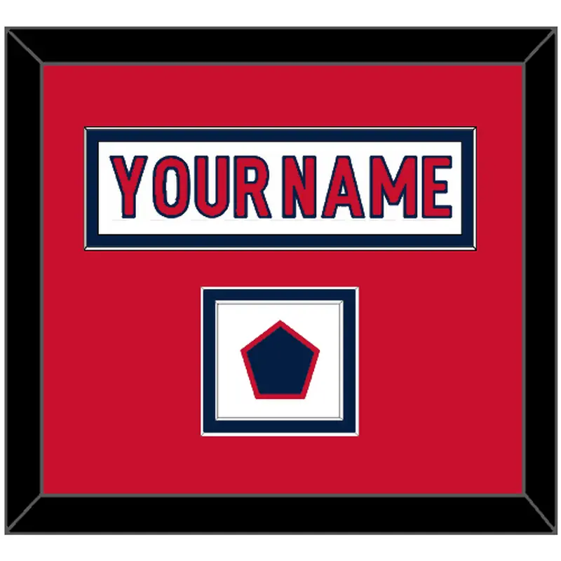 Washington Nameplate & Jersey Logo Patch - Road White - Double Mat 1