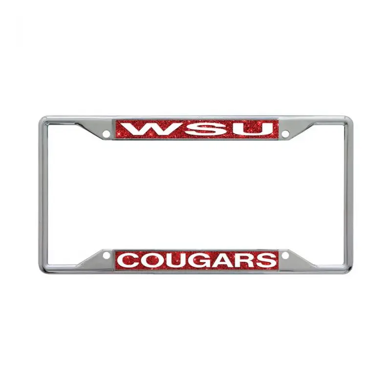 WSU COUGARS Glitter License Plate Frame