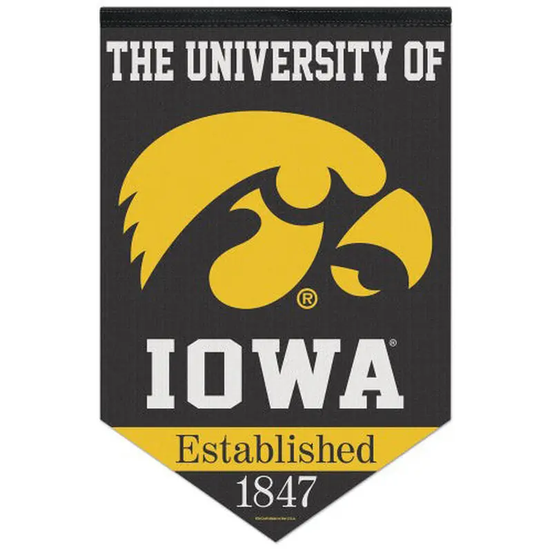 University of Iowa Hawkeyes "Est. 1847" Official NCAA Premium Felt Wall Banner - Wincraft