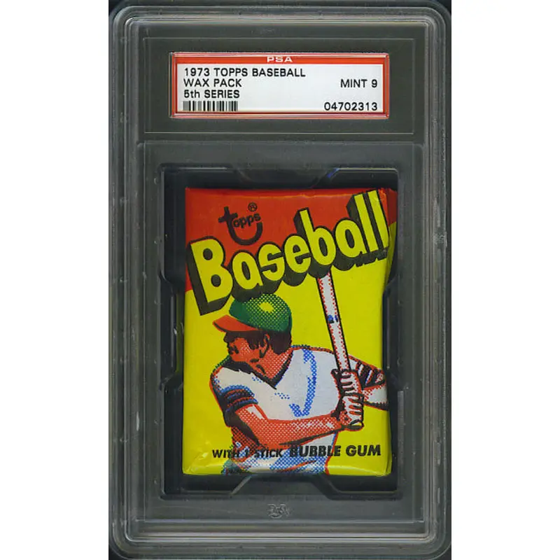 1973 Topps Baseball Unopened Series 5 Wax Pack PSA 9