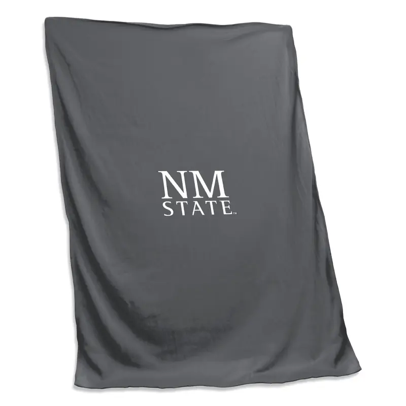NM State Charcoal Sweatshirt Blanket (Screened)