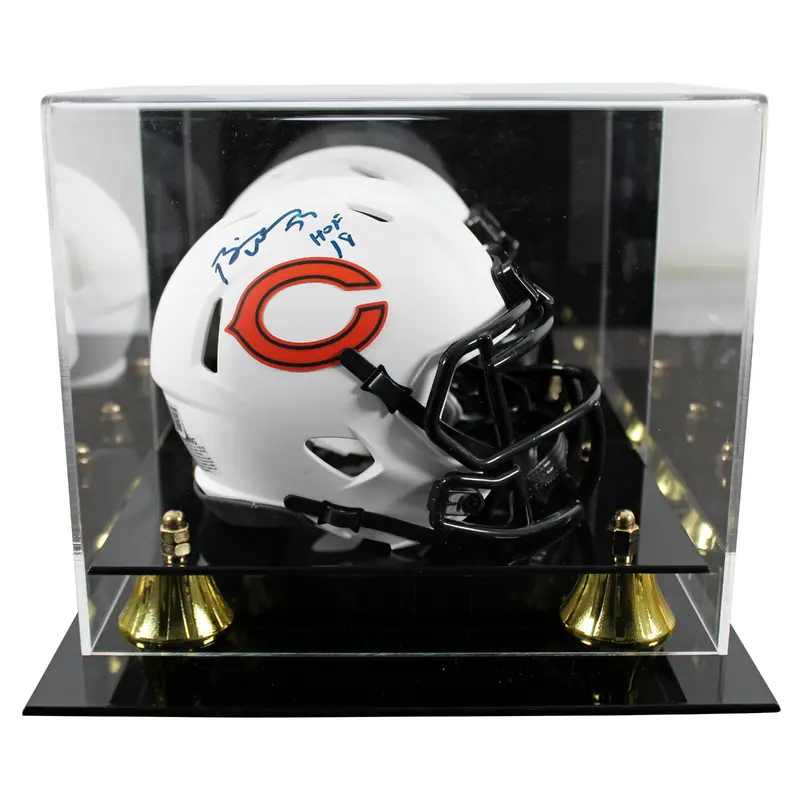 Bears Brian Urlacher "HOF 18" Signed Lunar Speed Mini Helmet W/ Case BAS Witness