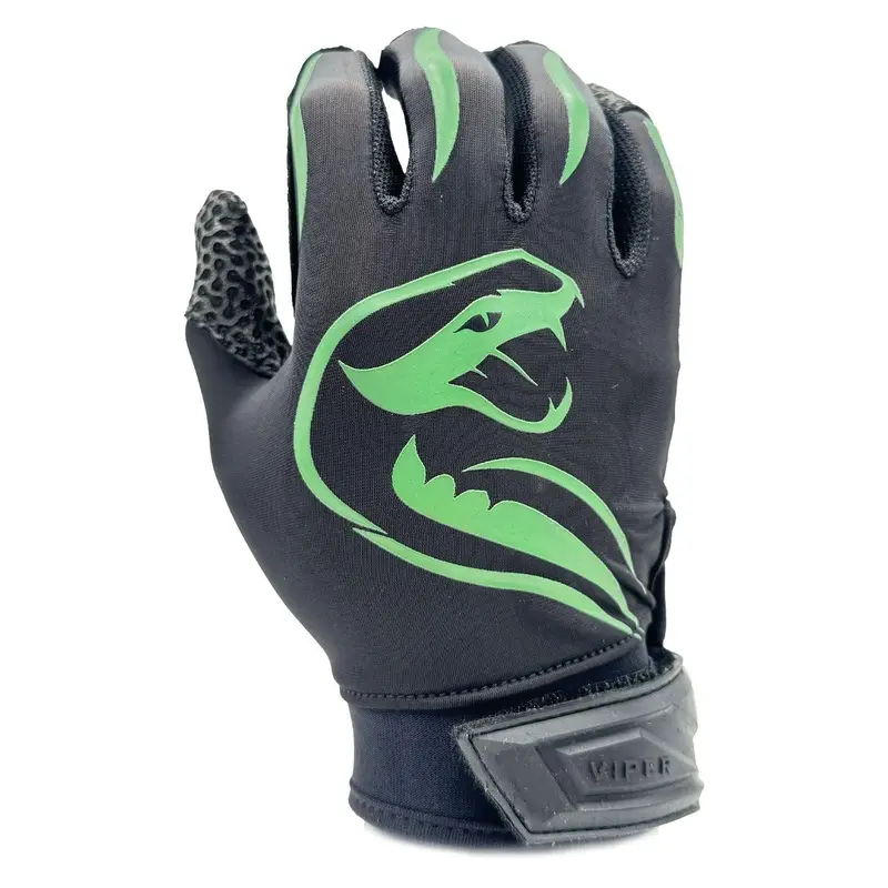 Viper Lite Premium Batting Gloves Leather Palm - Black/Dark Green