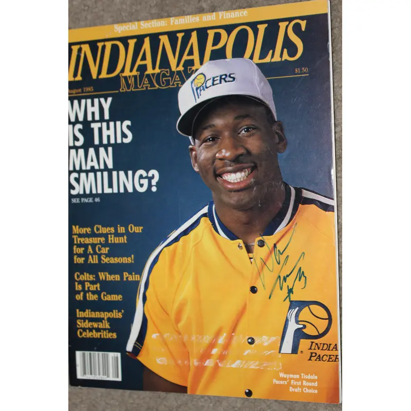 1985 Indianapolis Monthly Magazine Autographed by Wayman Tisdale