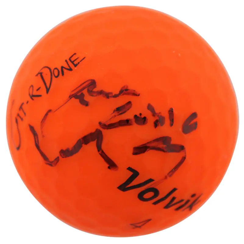 Larry The Cable Guy Cars Authentic Signed Orange Volvik Golf Ball BAS #C51402