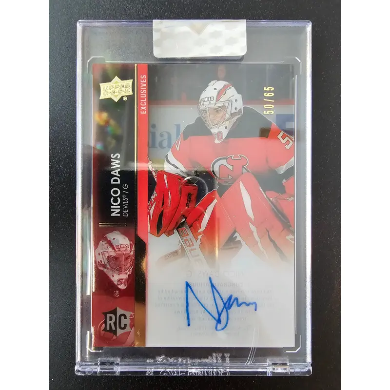 2021-22 Upper Deck Clear Cut - Rookies Exclusives - Nico Daws #CC-ND /65 RY #JSY number