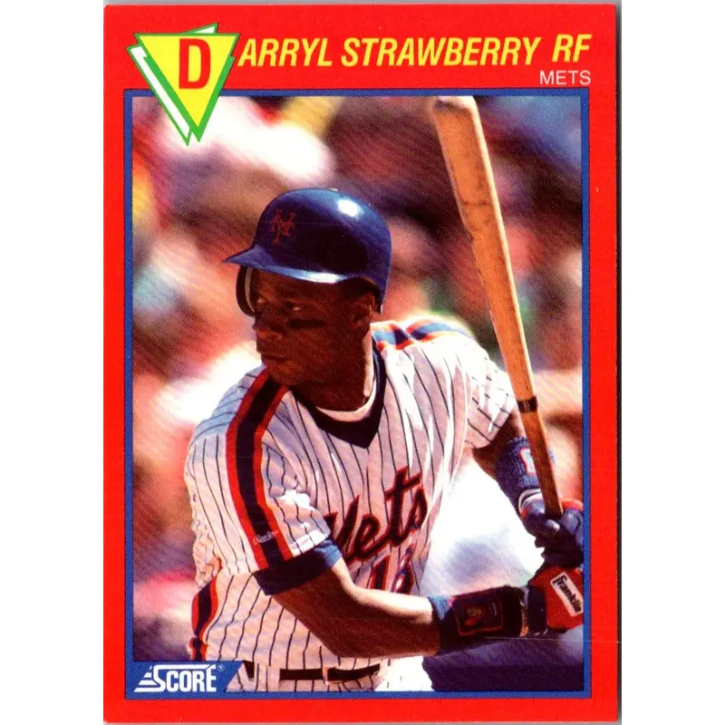 1989 Score Baseball's 100 Hottest Players Darryl Strawberry #50