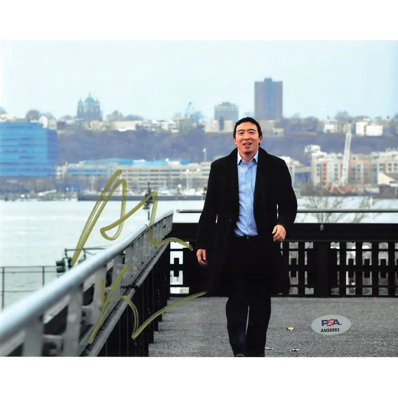 ANDREW YANG Signed 8x10 photo PSA/DNA Autographed