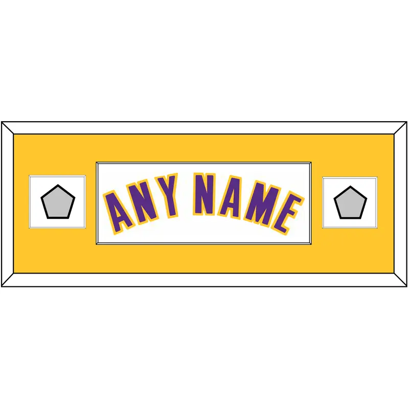 Los Angeles Name & 2 Trophy Patches - Alternate White (2002-2018) - Single Mat 4