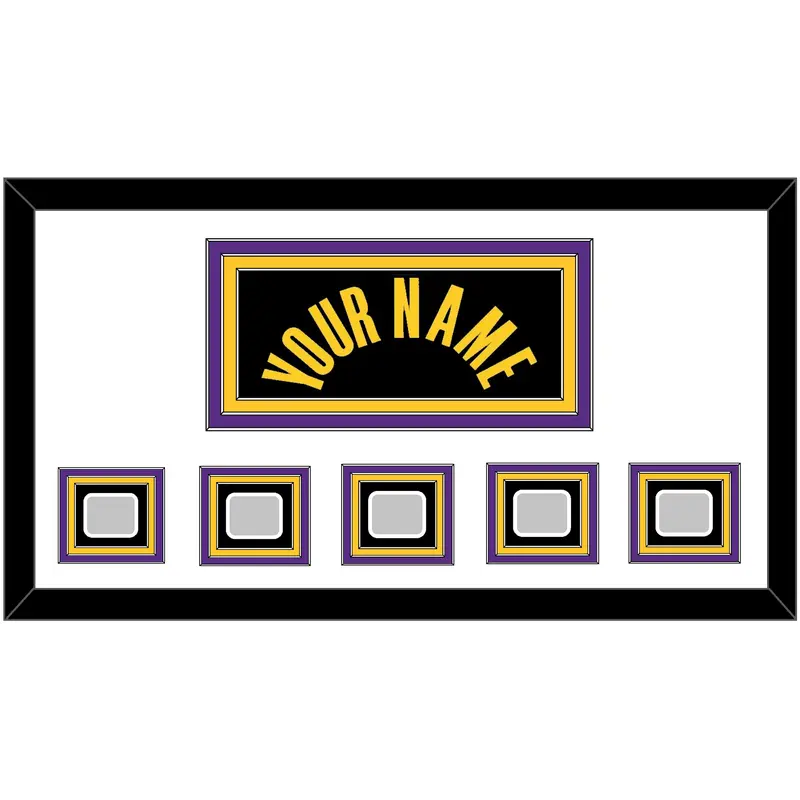 Los Angeles Name & 5 Finals Patches - Black Mamba (2017-2018, 2020) - Triple Mat 1