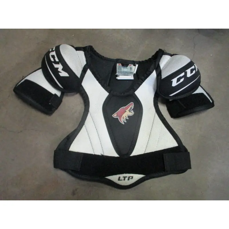 Used CCM LTP Coyotes Hockey Shoulder Pads Size Youth Large