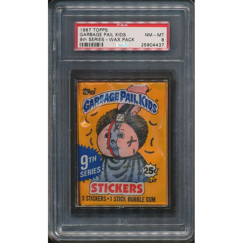 1987 Topps Garbage Pail Kids 9th Series Wax Pack PSA 8 (w/)