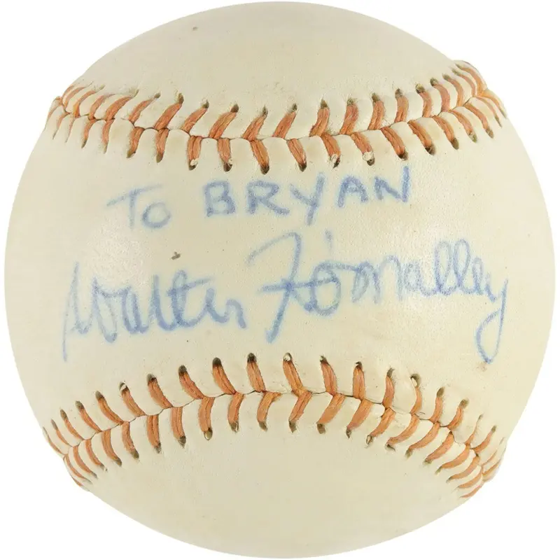Walter O'Malley Single Signed Baseball Extremely Rare PSA DNA Dodgers Owner HOF